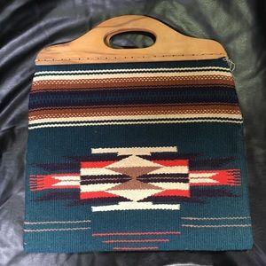 Vintage woven clutch