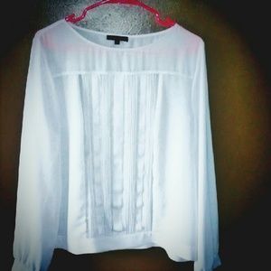 Nwot Adrianna Papell White Long Sleeved Blouse XL