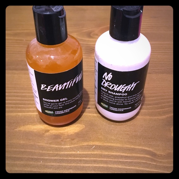 Lush shower gel and Dry shampoo