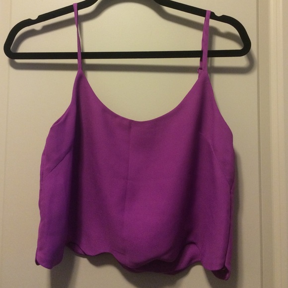 Scalloped crop top