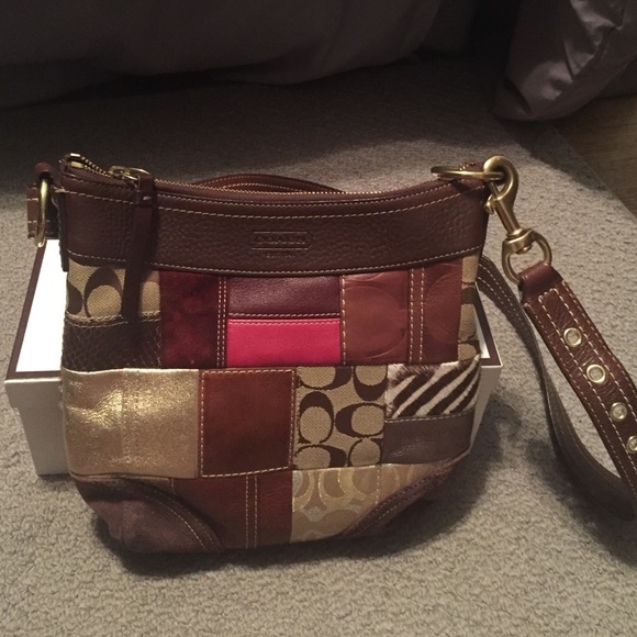Cross body Coach Purse- Patch Work Style