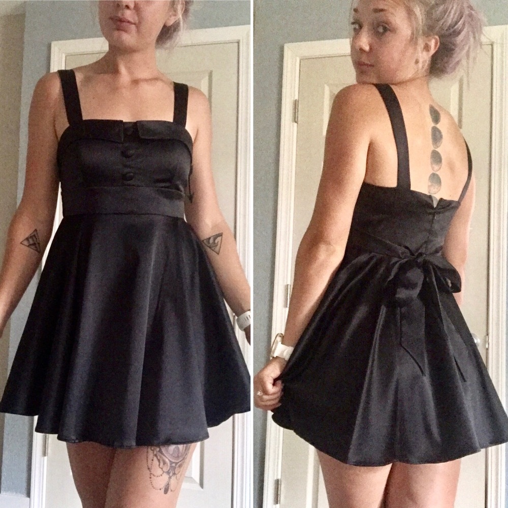 Adorable Black Silk Dress