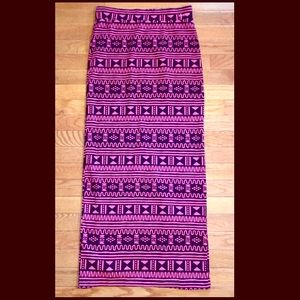 Pink and Black Element Maxi Skirt!!!