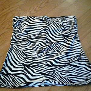 Express tube top zebra print medium