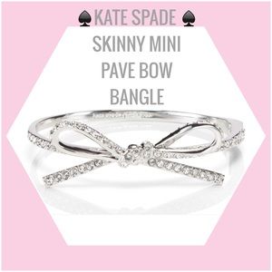 ♠️KATE SPADE HANDCRAFTED PAVE BOW SKINNY BANGLE♠️