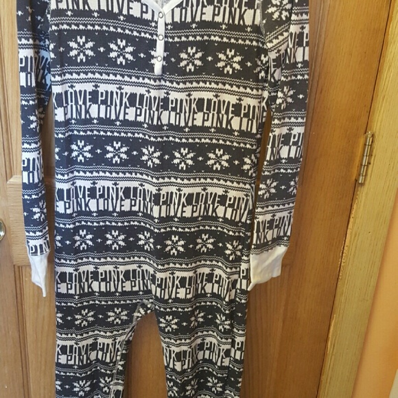 PINK one piece pajamas