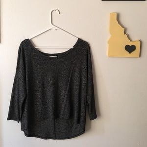 American eagle 3/4 sleeve dark shirt.