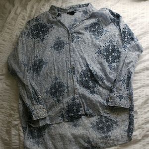 H&M Blue Patterned Blouse
