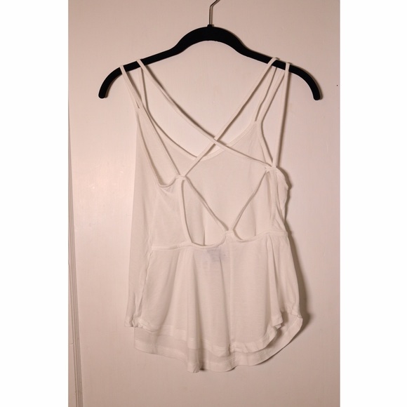 White backless strappy top