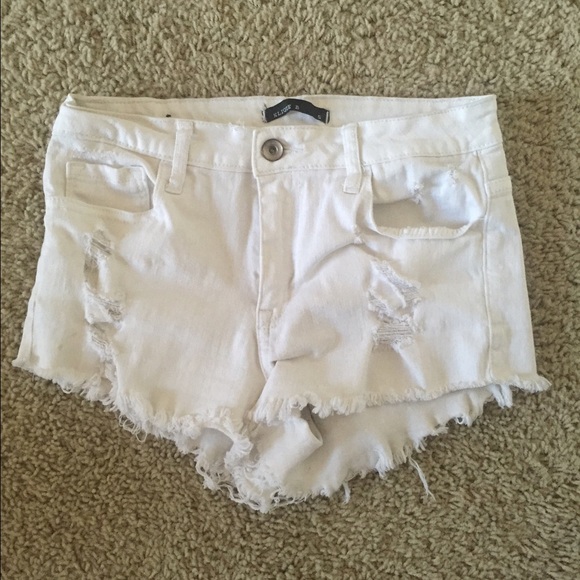 White High Rise Shorts - Picture 1 of 2