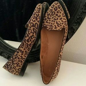 Leppard Print Loafer Flats