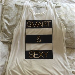 "Smart & Sexy" graphic tank top