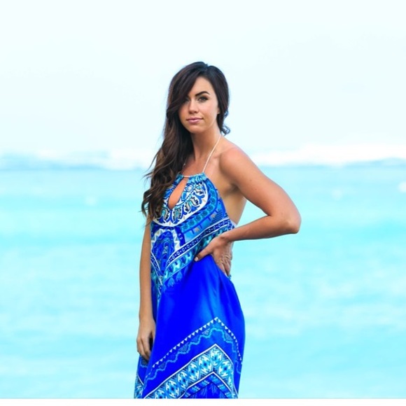 Blue maxi dress