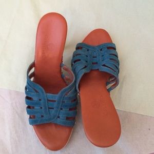 Cole Haan turquoise heels