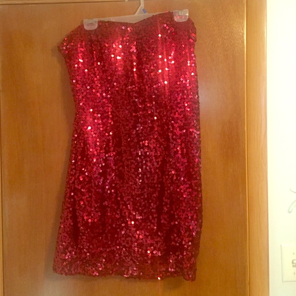 Size 18 sequin red cocktail dress