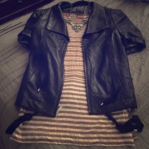 Mocha and cream tunic