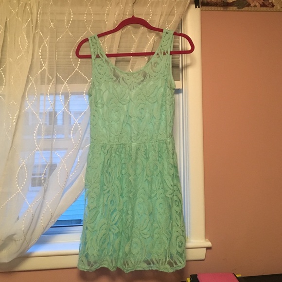 Teal lace dress!