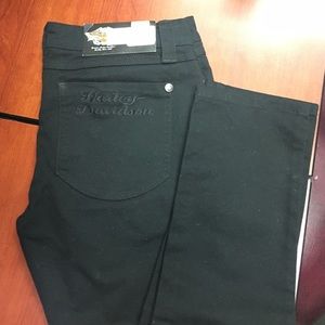 Black low rise skinny Harley Davidson NEW jeans