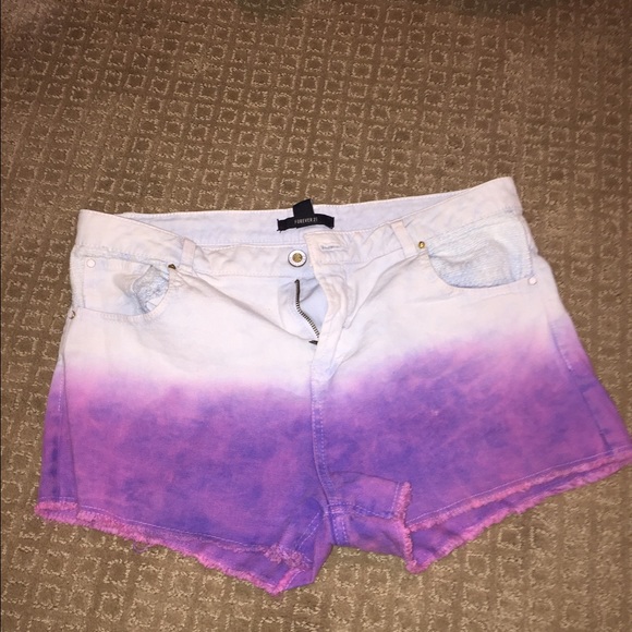 FOREVER 21 Purple dipped shorts