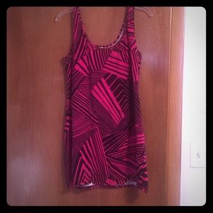 Pink and black mini dress plus size