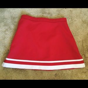 Red and White Cheerleader Skirt
