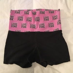 Victoria's Secret PINK Black Yoga Shorts