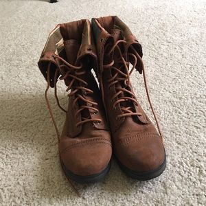Brown Combat Boots