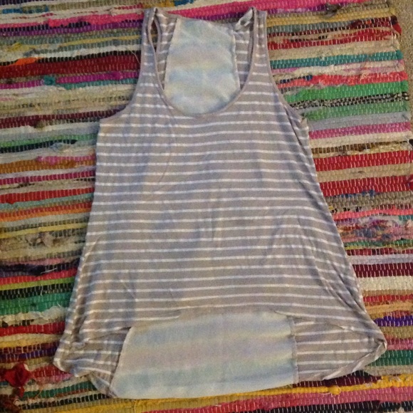 Striped Tank with see-through back