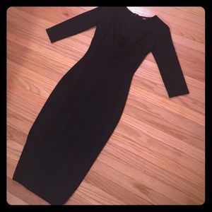 ASOS Black Scuba Pencil Dress Sz 4