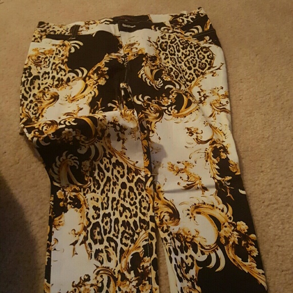 New Black and Gold Print Pants