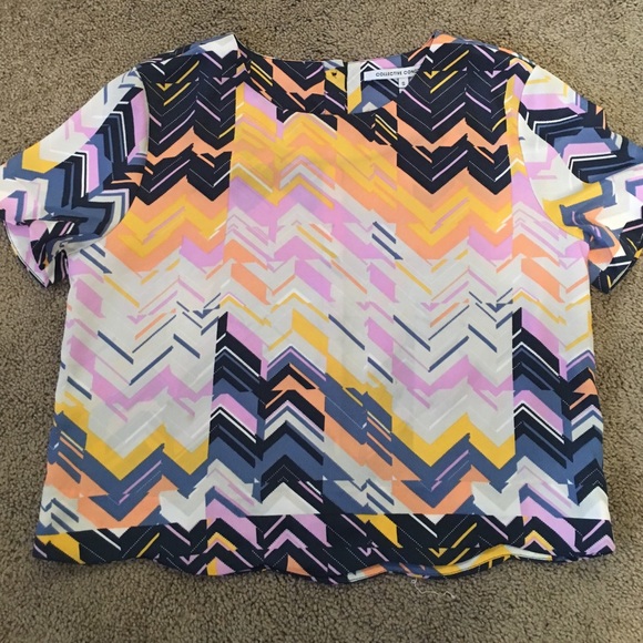 colorful cropped blouse