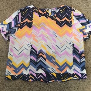 colorful cropped blouse