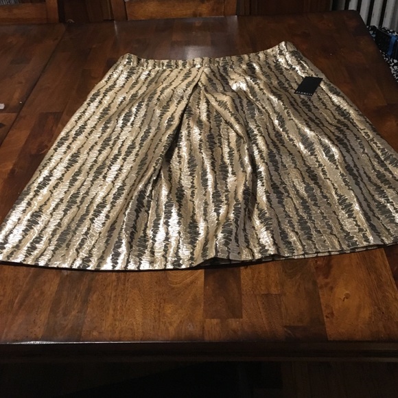 Gold skirt.