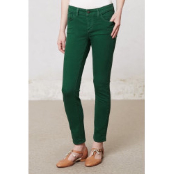 Green Pilcro Stet Slim Jeans size 30