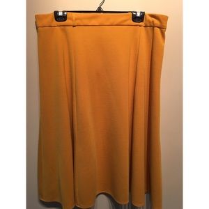 ASOS Mustard Yellow Midi Skirt