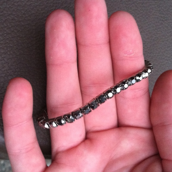 A silver bracelet