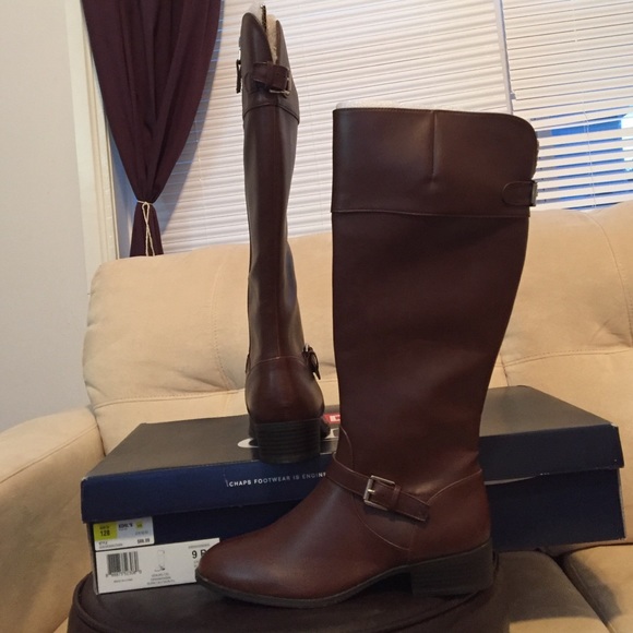 ***SOLDⓂ**** ️BRAND NEW BROWN LEATHER RIDING BOOTS - Picture 2 of 4