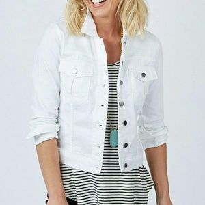 American Eagle White Denim Jacket Size Small