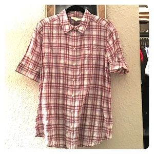 Elizabeth and James Plaid top