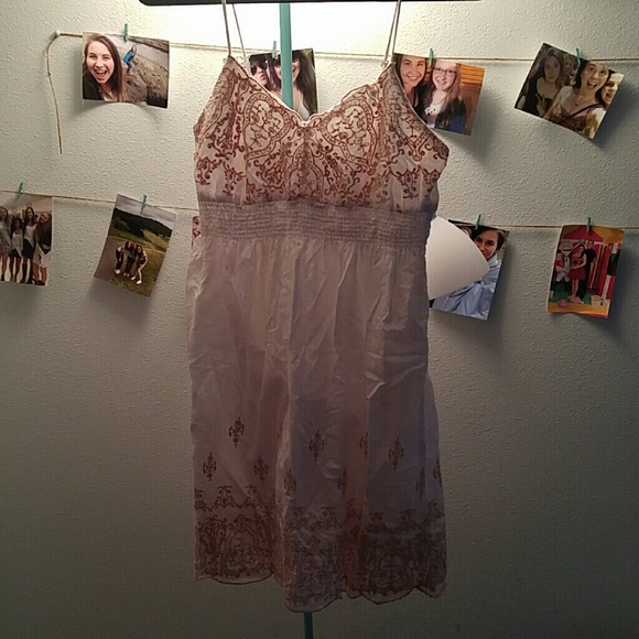Embroidered spaghetti strap sundress