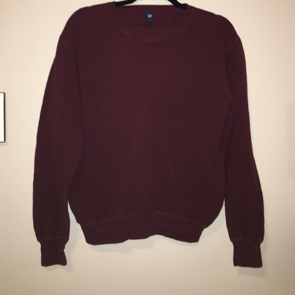 Gap maroon thermal crew neck sweater!!!