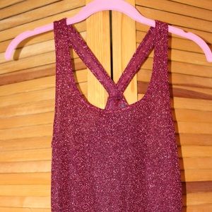 Express sparkly racer back tank