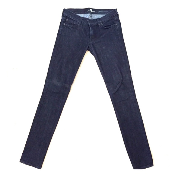7 For All Mankind Dark Blue Skinny Jeans