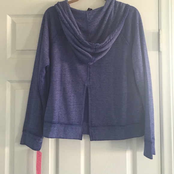 Betsey Johnson blue zip up hoodie - Picture 2 of 3