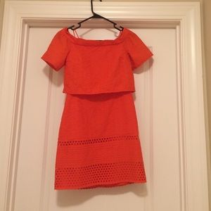 Top shop orange lace dress