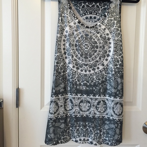 Gorgeous sequin/silky dress.