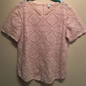 Cotton Cutout Blush Top