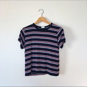 Striped Brandy Crop Tee 👼🏼
