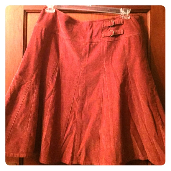 Garnet Hill Gored Corduroy Skirt size 14
