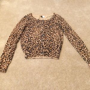 H&M Cheetah Print Cardigan Size 6